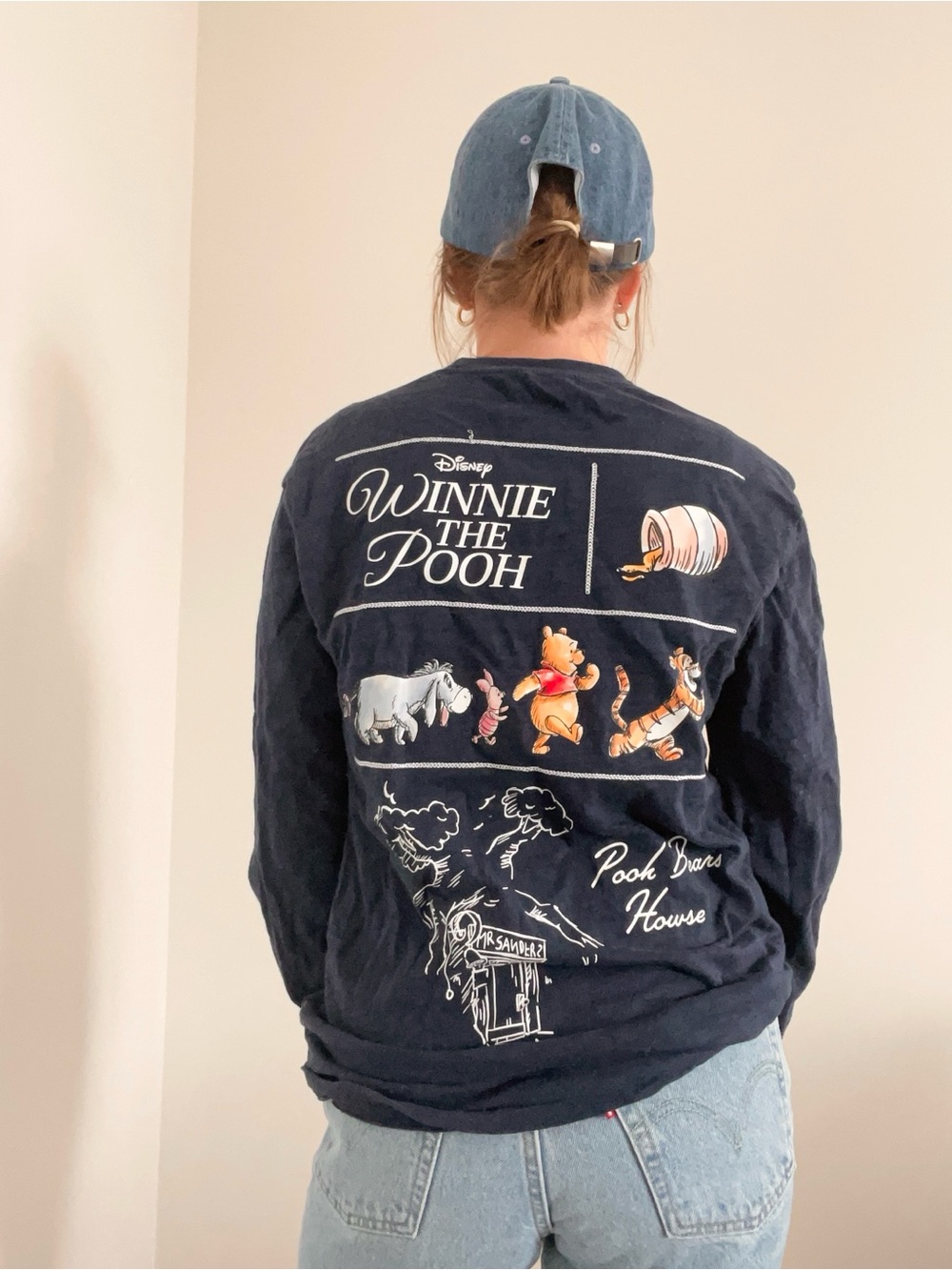 Disney Winnie the Pooh Navy Long-Sleeve Top